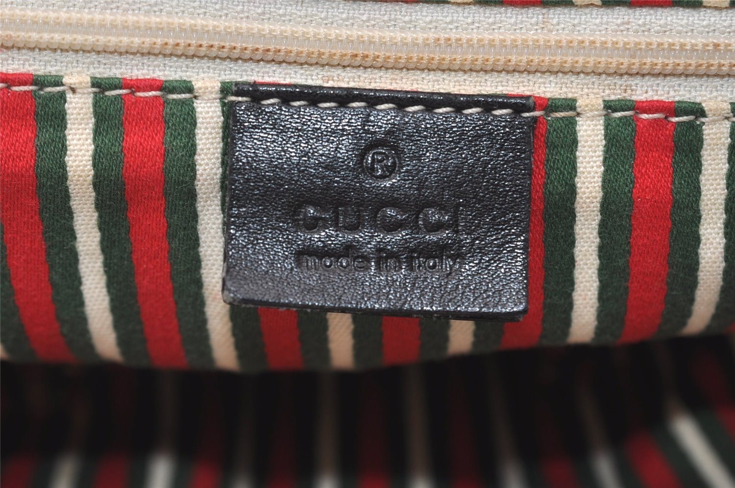 Authentic GUCCI New Britt Shoulder Tote Bag GG Canvas Leather 169946 Black 6837J