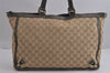 Authentic GUCCI Abbey Shoulder Tote Bag GG Canvas Leather 141472 Brown 6838J