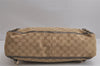 Authentic GUCCI Abbey Shoulder Tote Bag GG Canvas Leather 141472 Brown 6838J
