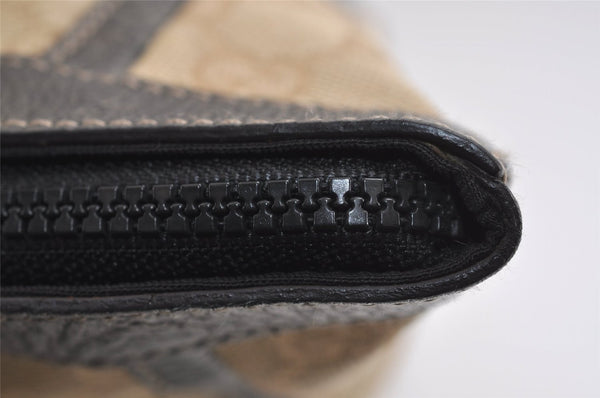 Authentic GUCCI Abbey Shoulder Tote Bag GG Canvas Leather 141472 Brown 6838J