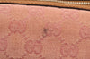 Authentic GUCCI Hand Boston Bag Purse GG Canvas Leather 113009 Pink 6839I