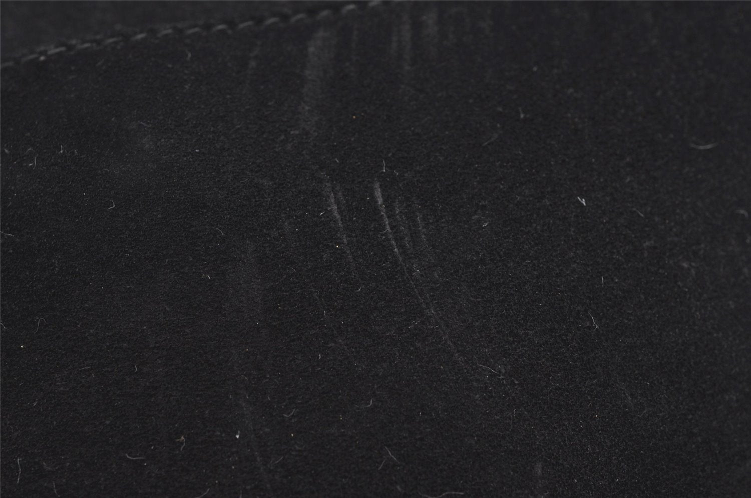 Authentic GUCCI Horsebit Shoulder Cross Body Bag Suede Leather Black Junk 6840J