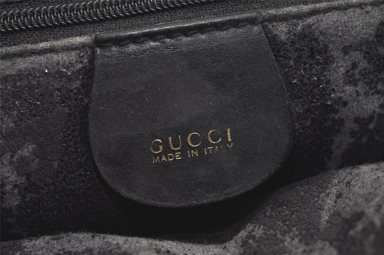 Authentic GUCCI Horsebit Shoulder Cross Body Bag Suede Leather Black Junk 6840J