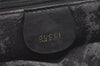 Authentic GUCCI Horsebit Shoulder Cross Body Bag Suede Leather Black Junk 6840J