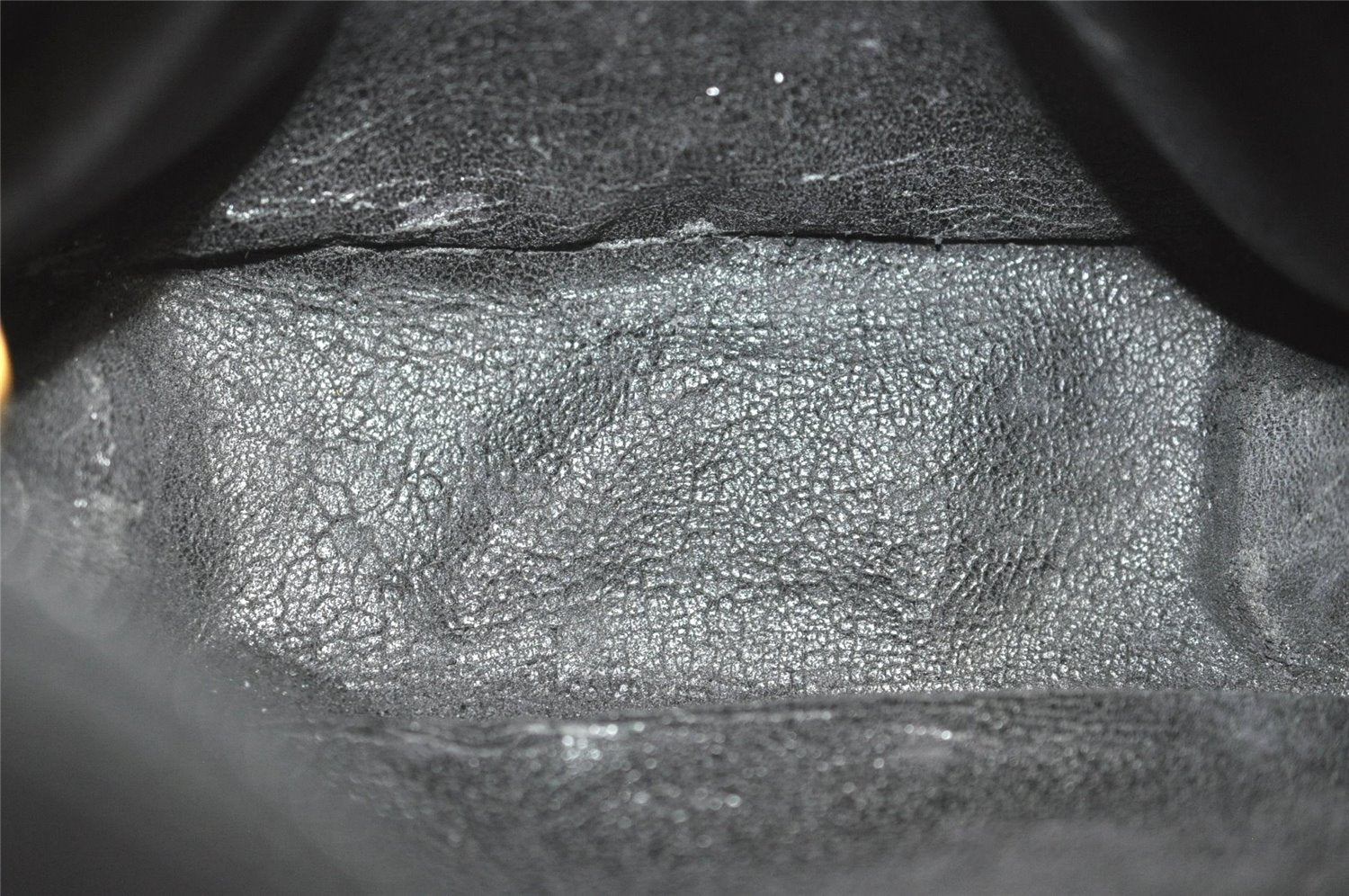 Authentic GUCCI Horsebit Shoulder Cross Body Bag Suede Leather Black Junk 6840J