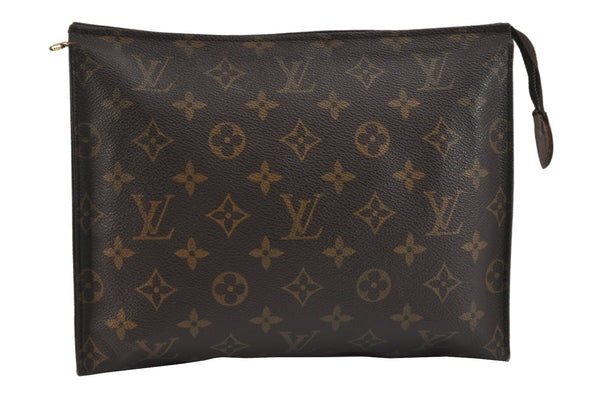 Authentic Louis Vuitton Monogram Poche Toilette 26 M47542 Cosmetics Pouch 6840K