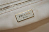 Authentic PRADA Vintage Canapa M Denim Tote Hand Bag White 6841I