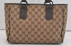 Authentic GUCCI Vintage Shoulder Tote Bag GG Canvas Leather 113019 Brown 6841J