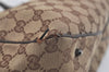 Authentic GUCCI Vintage Shoulder Tote Bag GG Canvas Leather 113019 Brown 6841J