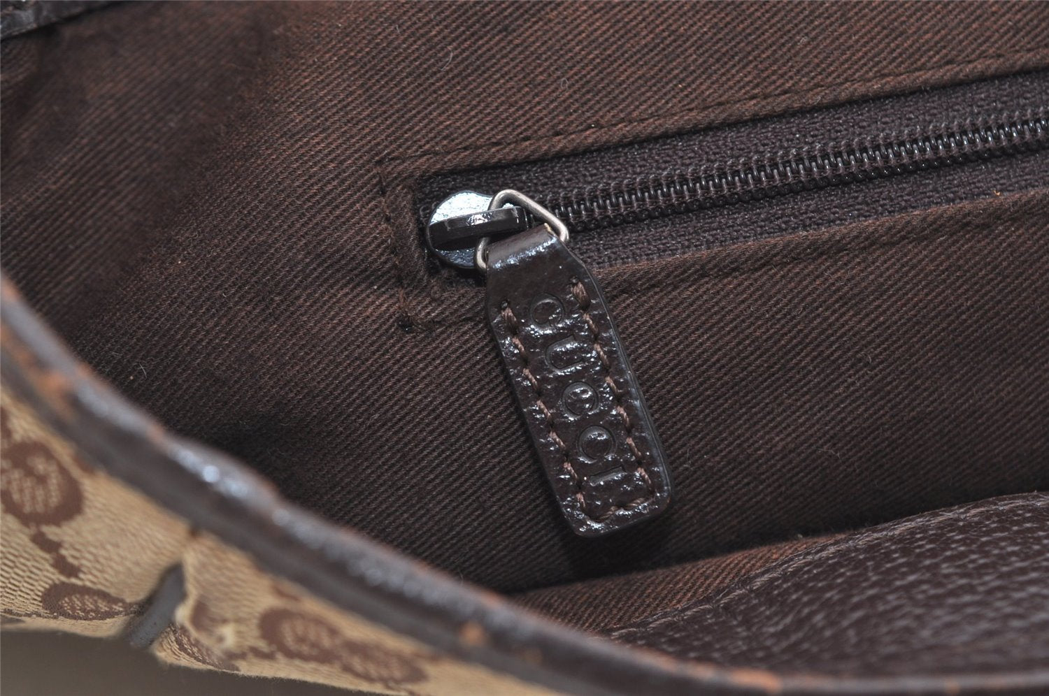 Authentic GUCCI Vintage Shoulder Tote Bag GG Canvas Leather 113019 Brown 6841J