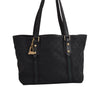 Authentic GUCCI Sherry Line Tote Bag GG Canvas Leather 137396 Black 6842J