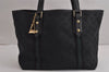 Authentic GUCCI Sherry Line Tote Bag GG Canvas Leather 137396 Black 6842J