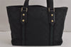 Authentic GUCCI Sherry Line Tote Bag GG Canvas Leather 137396 Black 6842J