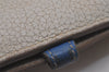 Authentic HERMES Dogon GM Vintage Leather Long Wallet Purse Light Blue 6843J