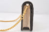 Authentic TORY BURCH Robinson Chain Shoulder Wallet Purse Leather Beige 6844K