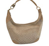 Authentic GUCCI Shoulder Hand Bag Square GG Suede Leather 0014158 Beige 6846J