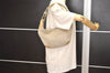 Authentic GUCCI Shoulder Hand Bag Square GG Suede Leather 0014158 Beige 6846J