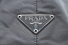 Authentic PRADA Nylon Tessuto Leather Plastic Shoulder Bag Purse Gray 6847I