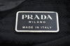 Authentic PRADA Nylon Tessuto Leather Plastic Shoulder Bag Purse Gray 6847I