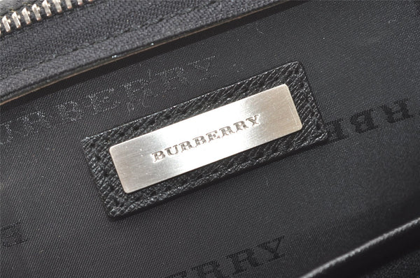 Authentic BURBERRY Vintage Leather Briefcase Business Bag Black 6848I