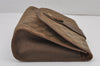 Authentic GUCCI Web Sherry Line Clutch Hand Bag GG PVC Leather Brown Junk 6848J