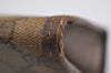 Authentic GUCCI Web Sherry Line Clutch Hand Bag GG PVC Leather Brown Junk 6848J