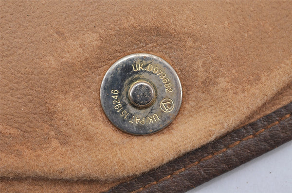 Authentic GUCCI Web Sherry Line Clutch Hand Bag GG PVC Leather Brown Junk 6848J
