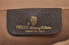 Authentic GUCCI Web Sherry Line Clutch Hand Bag GG PVC Leather Brown Junk 6848J