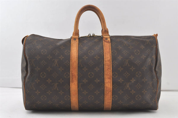 Authentic Louis Vuitton Monogram Keepall 45 Travel Boston Bag M41428 LV 6848K