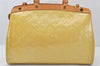 Authentic Louis Vuitton Vernis Brea MM 2Way Hand Bag Yellow M90108 LV 6850K