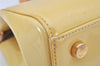 Authentic Louis Vuitton Vernis Brea MM 2Way Hand Bag Yellow M90108 LV 6850K