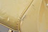 Authentic Louis Vuitton Vernis Brea MM 2Way Hand Bag Yellow M90108 LV 6850K