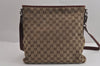 Authentic GUCCI Shoulder Cross Body Bag GG Canvas Leather 113013 Brown 6852J