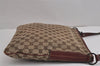 Authentic GUCCI Shoulder Cross Body Bag GG Canvas Leather 113013 Brown 6852J