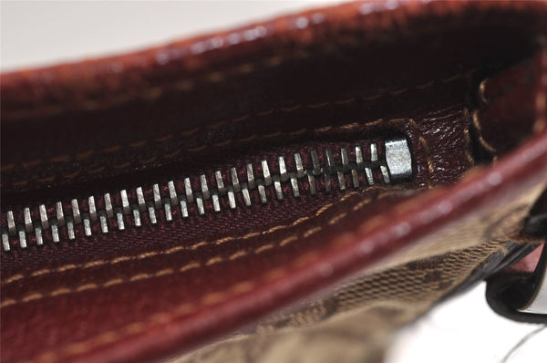 Authentic GUCCI Shoulder Cross Body Bag GG Canvas Leather 113013 Brown 6852J