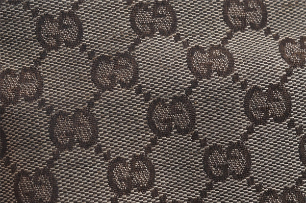 Authentic GUCCI Shoulder Cross Body Bag GG Canvas Leather 113013 Brown 6852J