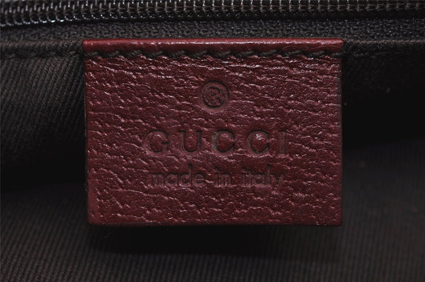 Authentic GUCCI Shoulder Cross Body Bag GG Canvas Leather 113013 Brown 6852J