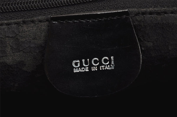 Authentic GUCCI Interlocking G 2Way Hand Bag Purse Enamel Black Junk 6853I