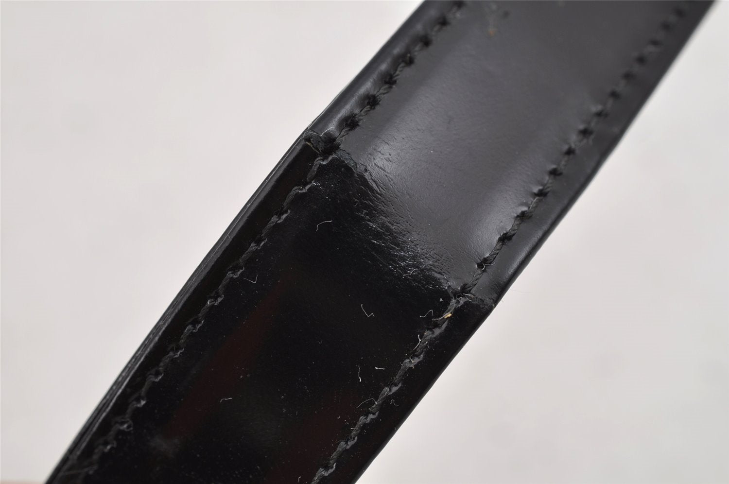 Authentic GUCCI Interlocking G 2Way Hand Bag Purse Enamel Black Junk 6853I