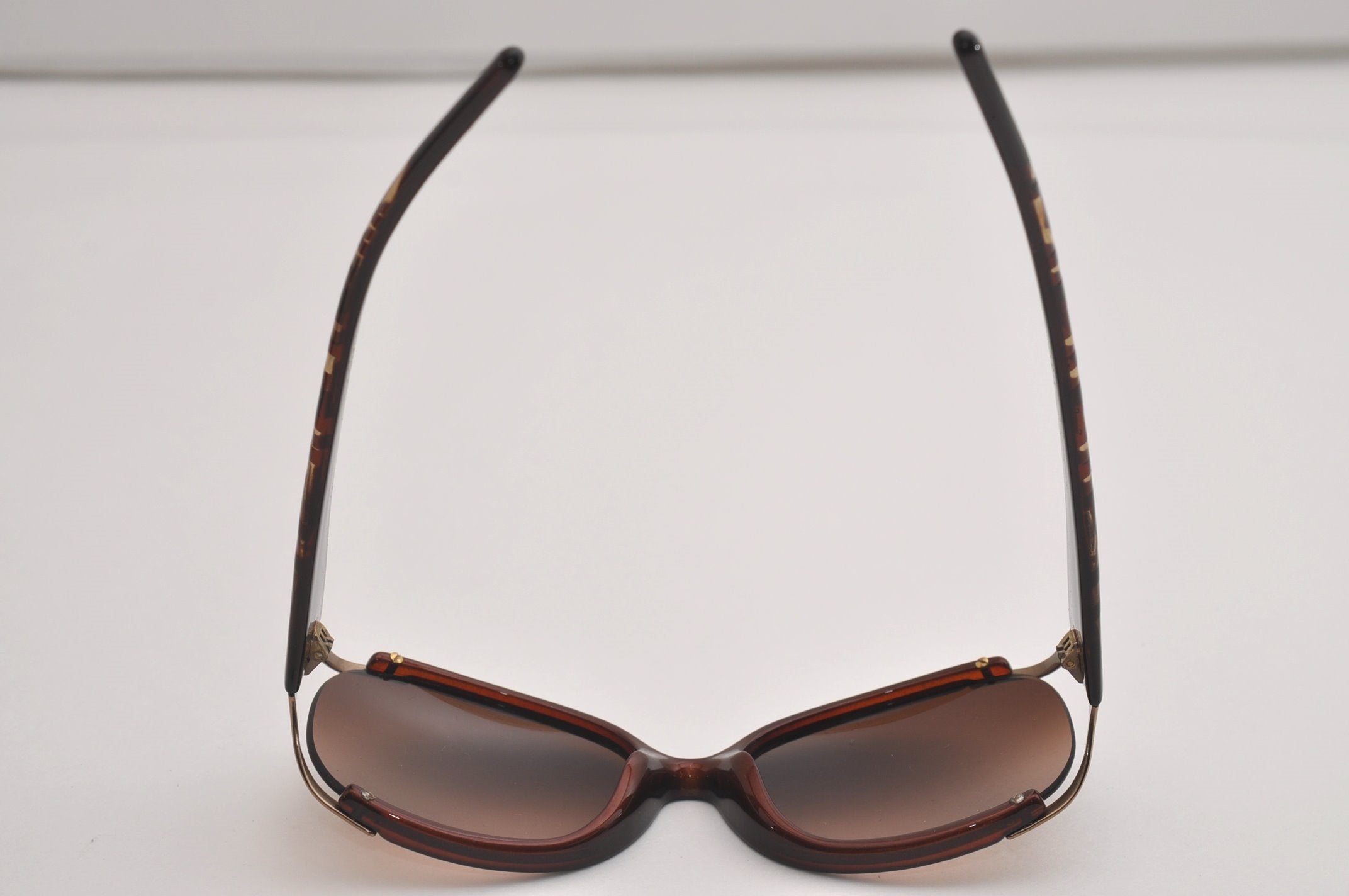 Authentic FENDI Zucca Vintage Sunglasses Plastic FS427AF Brown 6854J