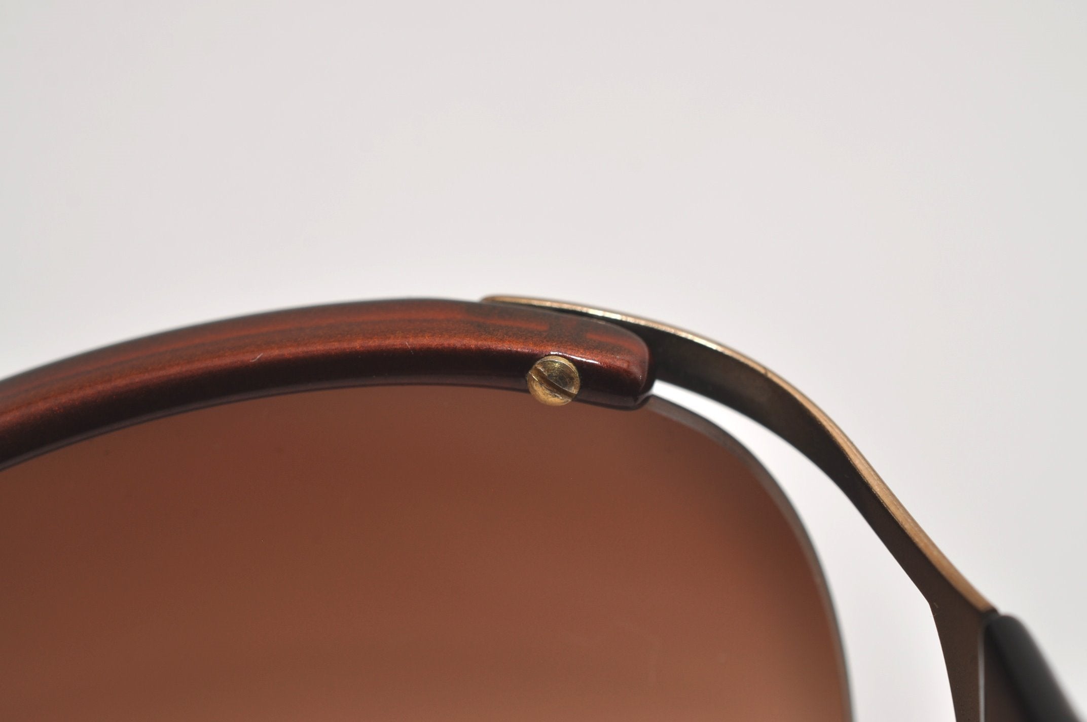 Authentic FENDI Zucca Vintage Sunglasses Plastic FS427AF Brown 6854J