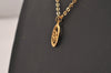 Authentic Christian Dior Gold Tone Chain Pendant Necklace CD 6855J