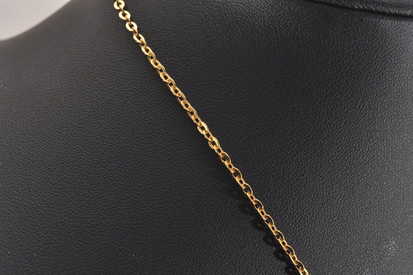 Authentic Christian Dior Gold Tone Chain Pendant Necklace CD 6855J