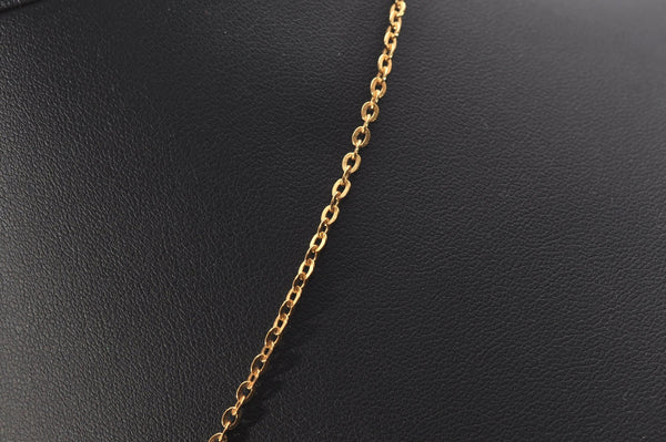 Authentic Christian Dior Gold Tone Chain Pendant Necklace CD 6855J