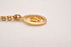 Authentic Christian Dior Gold Tone Chain Pendant Necklace CD 6855J