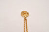 Authentic Christian Dior Gold Tone Chain Pendant Necklace CD 6855J