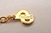 Authentic Christian Dior Gold Tone Chain Pendant Necklace CD 6855J