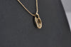 Authentic Christian Dior Gold Tone Chain Rhinestone Pendant Necklace CD 6856J