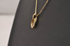 Authentic Christian Dior Gold Tone Chain Rhinestone Pendant Necklace CD 6856J