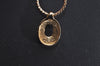 Authentic Christian Dior Gold Tone Chain Rhinestone Pendant Necklace CD 6856J